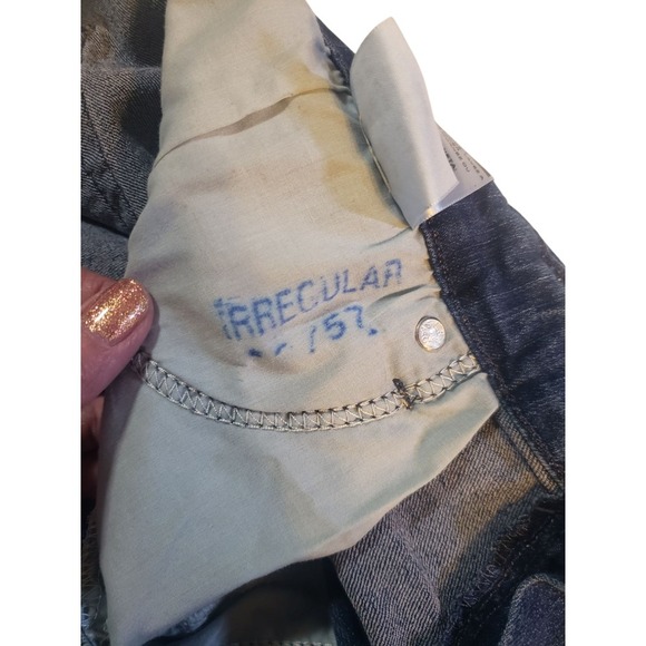 Levis Modern Straight Denim Jeans Womens 32X34 Blue Dark Wash Mid Rise Work Wear - Picture 6 of 13